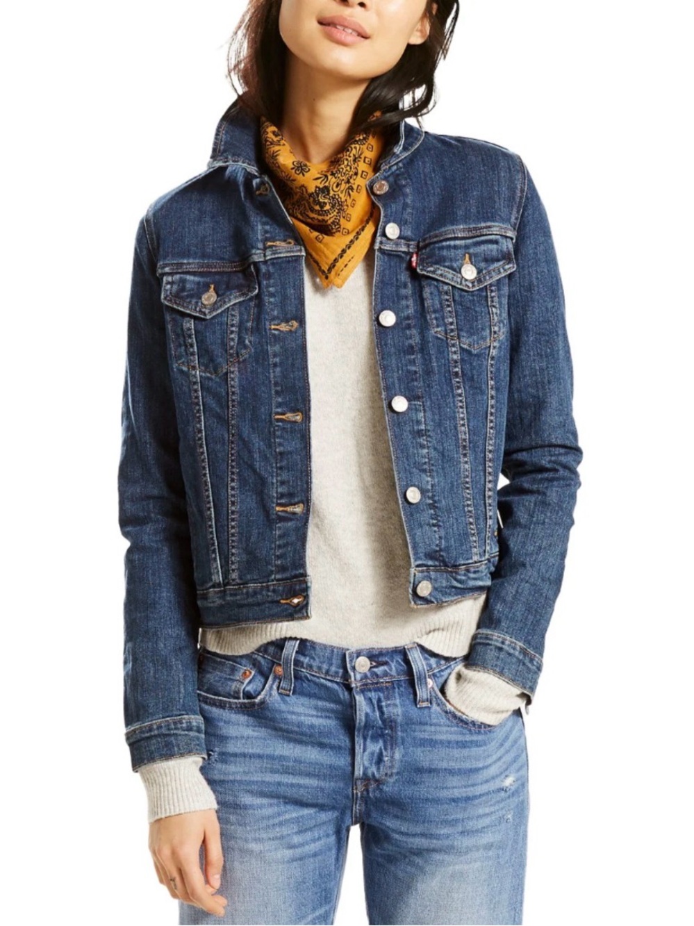 LEVI'S WOMEN'S SWEET JANE ORIGINAL TRUCKER DENIM JACKET Medium